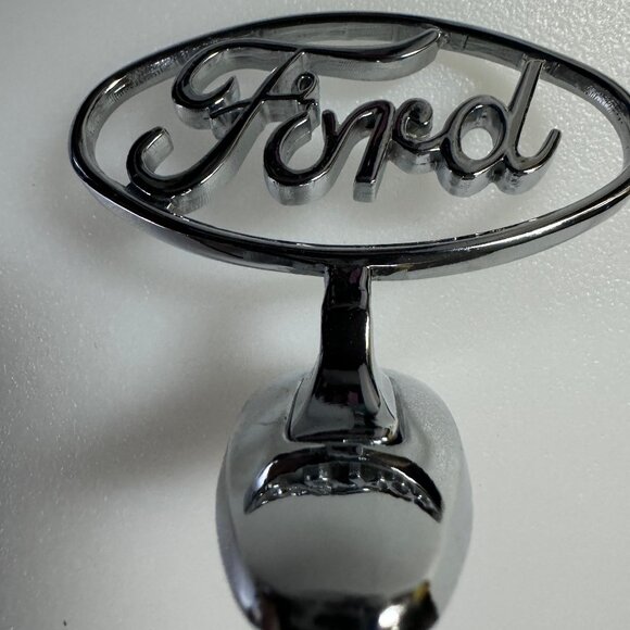 FORD Logo Metal Chrome Hood Ornament 3M Self Stick Aplication. - Picture 3 of 6